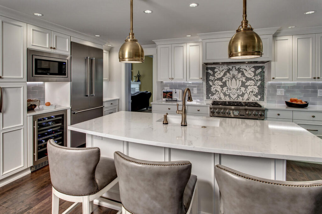 Mill Creek Kitchen Remodel counter island and pendants