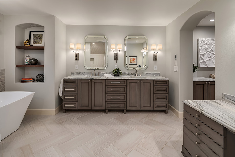 Bathroom Remodel cabinet painting