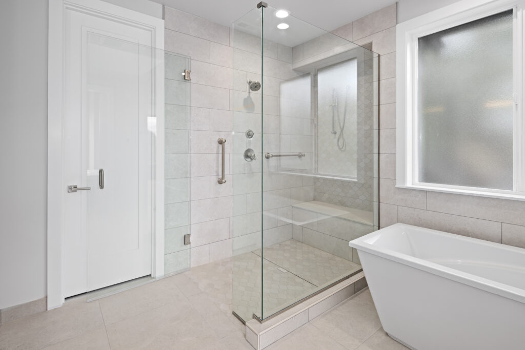 aging-in-place walk-in shower curbless