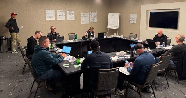 Scott Tenhulzen at a peer accountability roundtable with owners of top remodeling firms